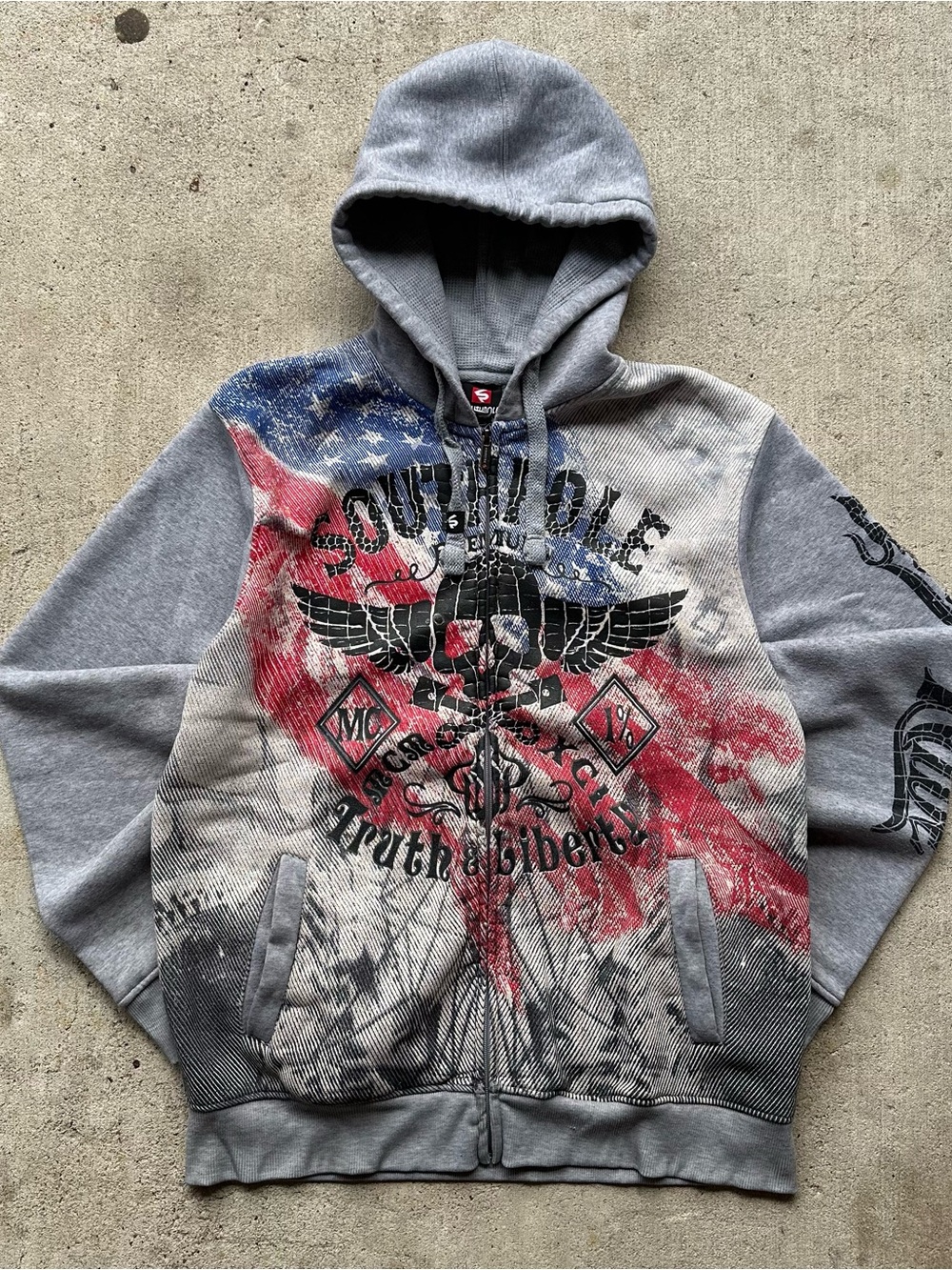 SouthPole Hoodie with thermal hood - Zip Front